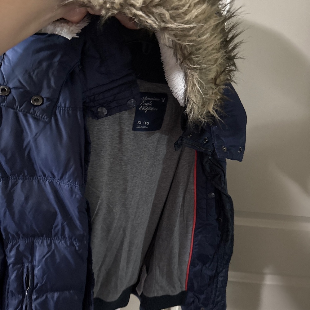 American Eagle winter jacket with detachable hood
